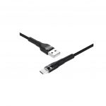 Lightup Type C Breathable LED fast Charging Cable with Auto Power Disconnect
